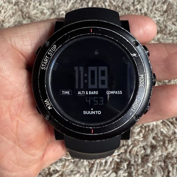Suunto Core All Deep Black Wrist Watch Compass Altimeter Barometer Silicone 48mm - Picture 7 of 10